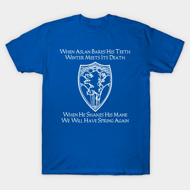 End Of Winter - White Lettering - Narnia T-Shirt by The Great Stories